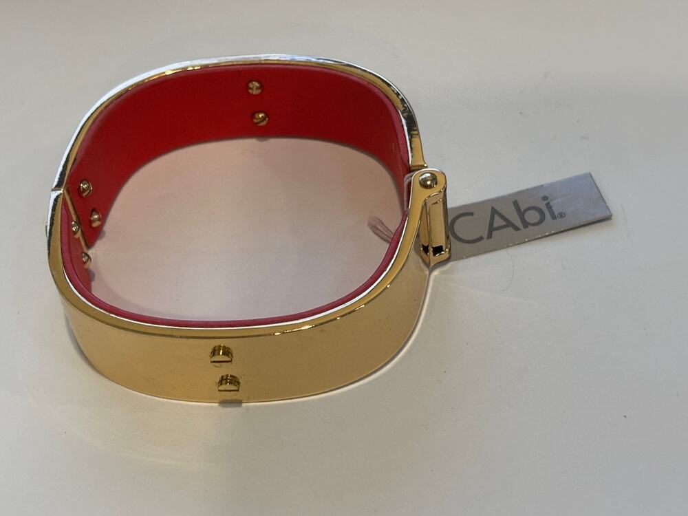 Cabi Gold Tone Bangle Bracelet Hinged New